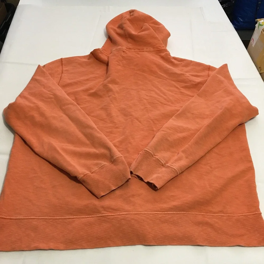 Polo Ralph Lauren Full Zip Hoodie Sweatshirt Mens 2XL Orange Pony Logo